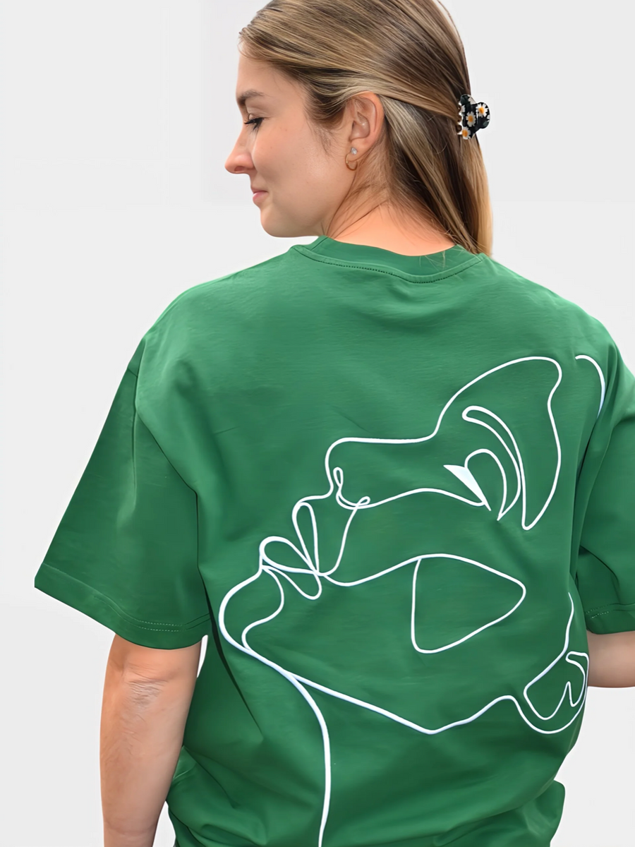 T-Shirt One Line Draw Femme