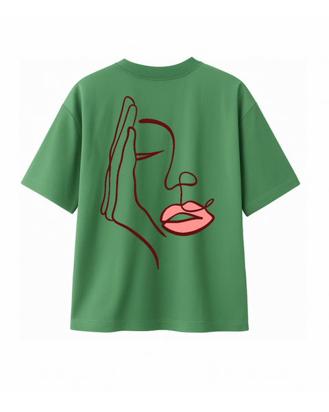 T-shirt "Visage Caché". femme