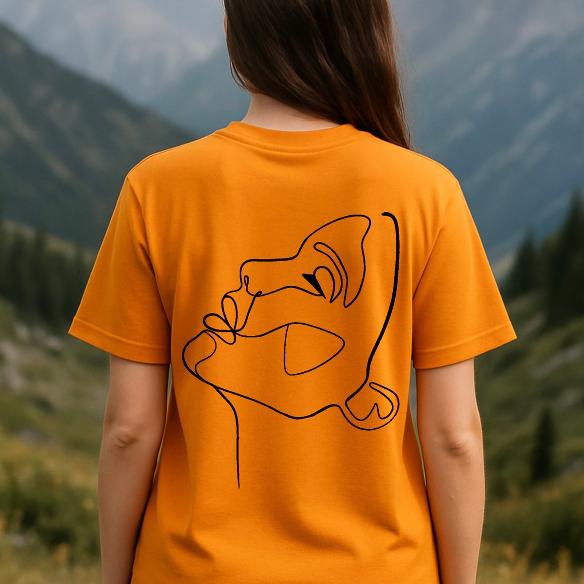 T-Shirt One Line Draw Femme