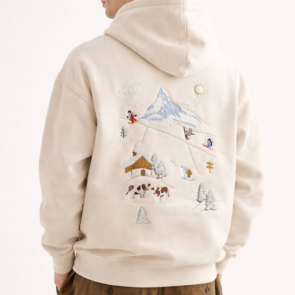🟡 PRÉCOMMANDE: Hoodie Ski Switzerland
