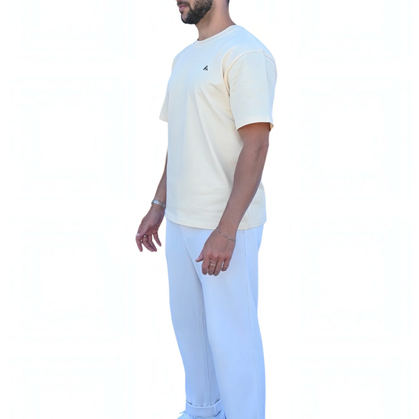 🟡 PRÉCOMMANDE: T-shirt Minimaliste Brodé 100% Coton – Design Vanlife