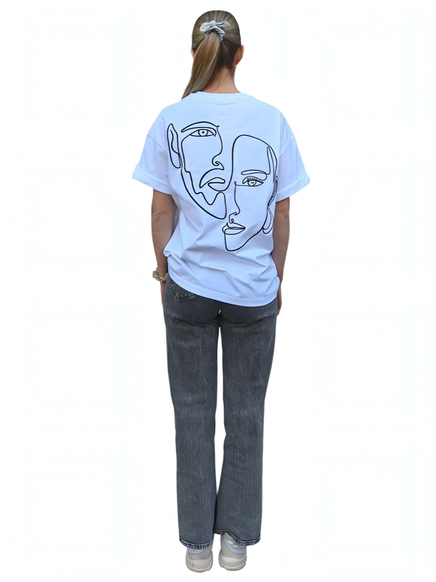 T-Shirt double visage Femme