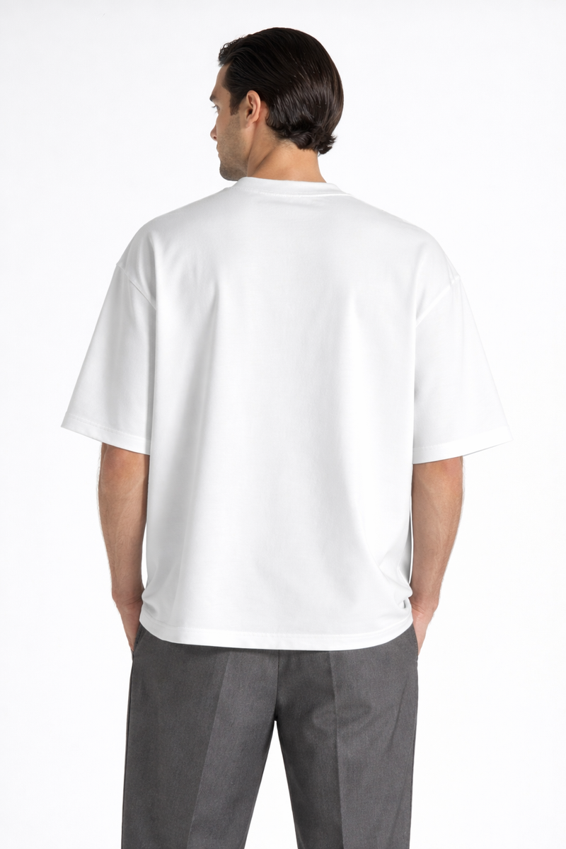 Vague – T-shirt Brodé One Line Art