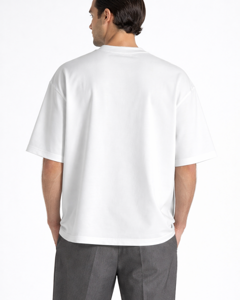 Vague – T-shirt Brodé One Line Art