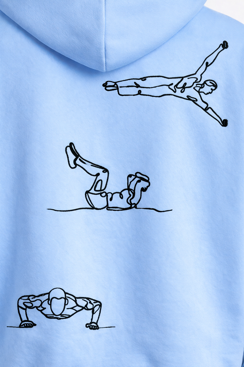 Kapuzenpullover – Street-Workout Stickerei