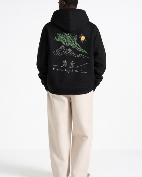 Islande - Hoodie brodé One Line Art