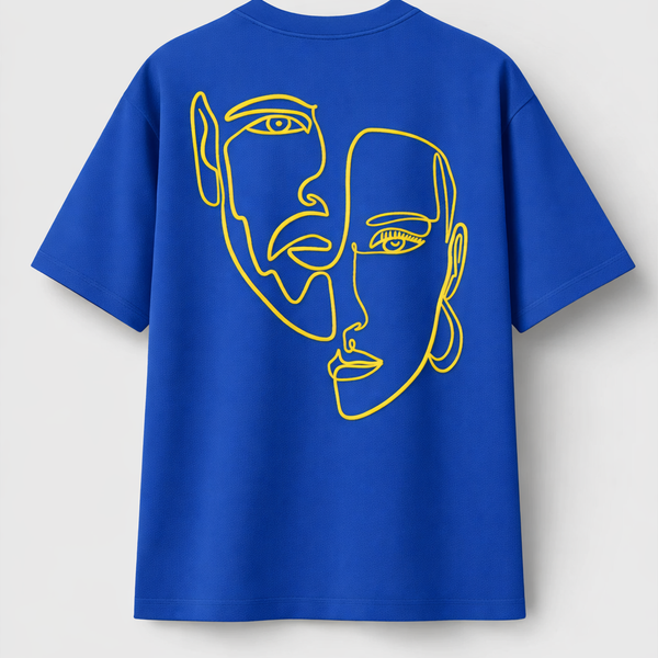 T-shirt – Broderie Double Visage One Line Art