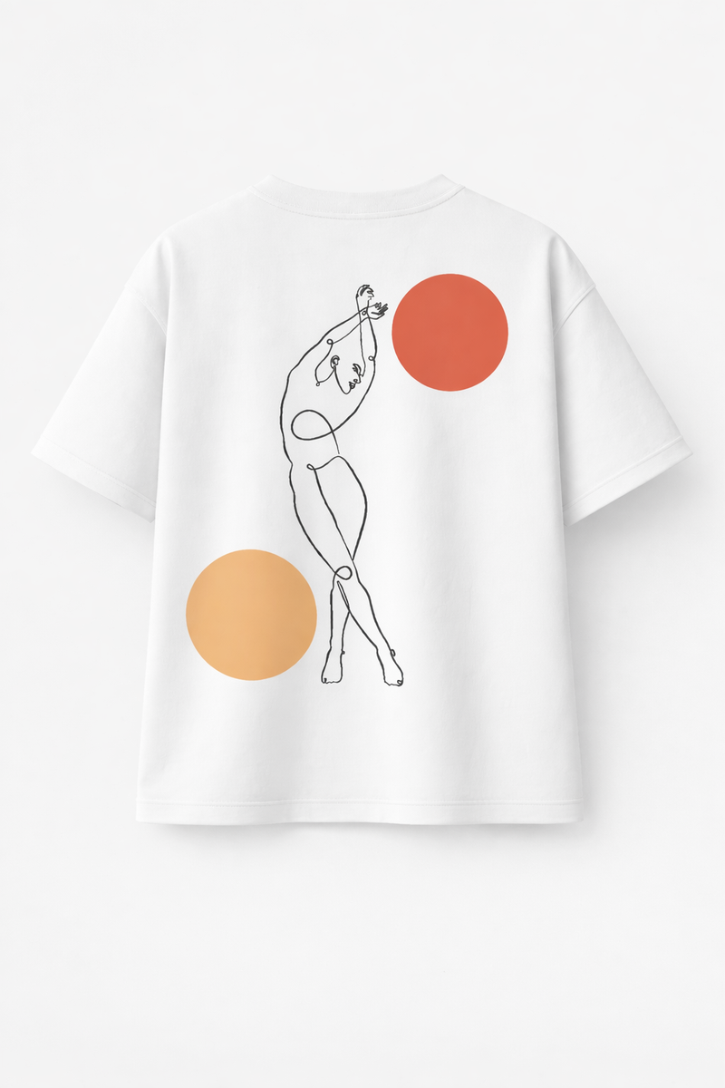 Danse des Formes – T-shirt Imprimé One Line Art