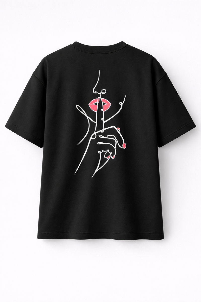 T-Shirt – Stickerei „Silence“