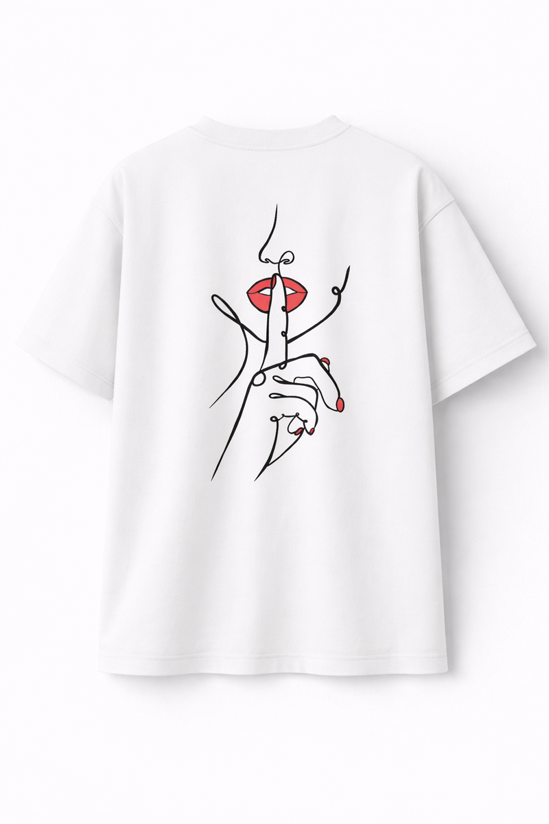 T-Shirt – Stickerei „Silence“
