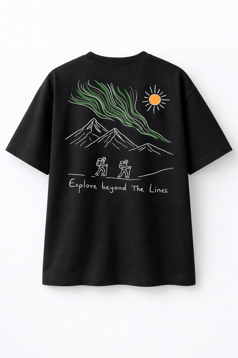 Islande - T-shirt brodé One Line Art