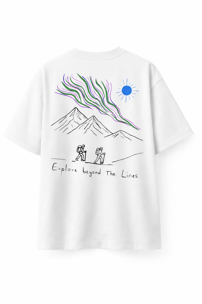 Islande – T-shirt Brodé One Line Art