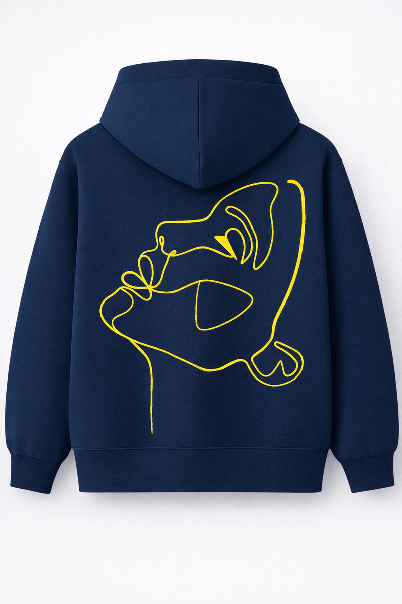 Hoodie - Broderie One Line Draw