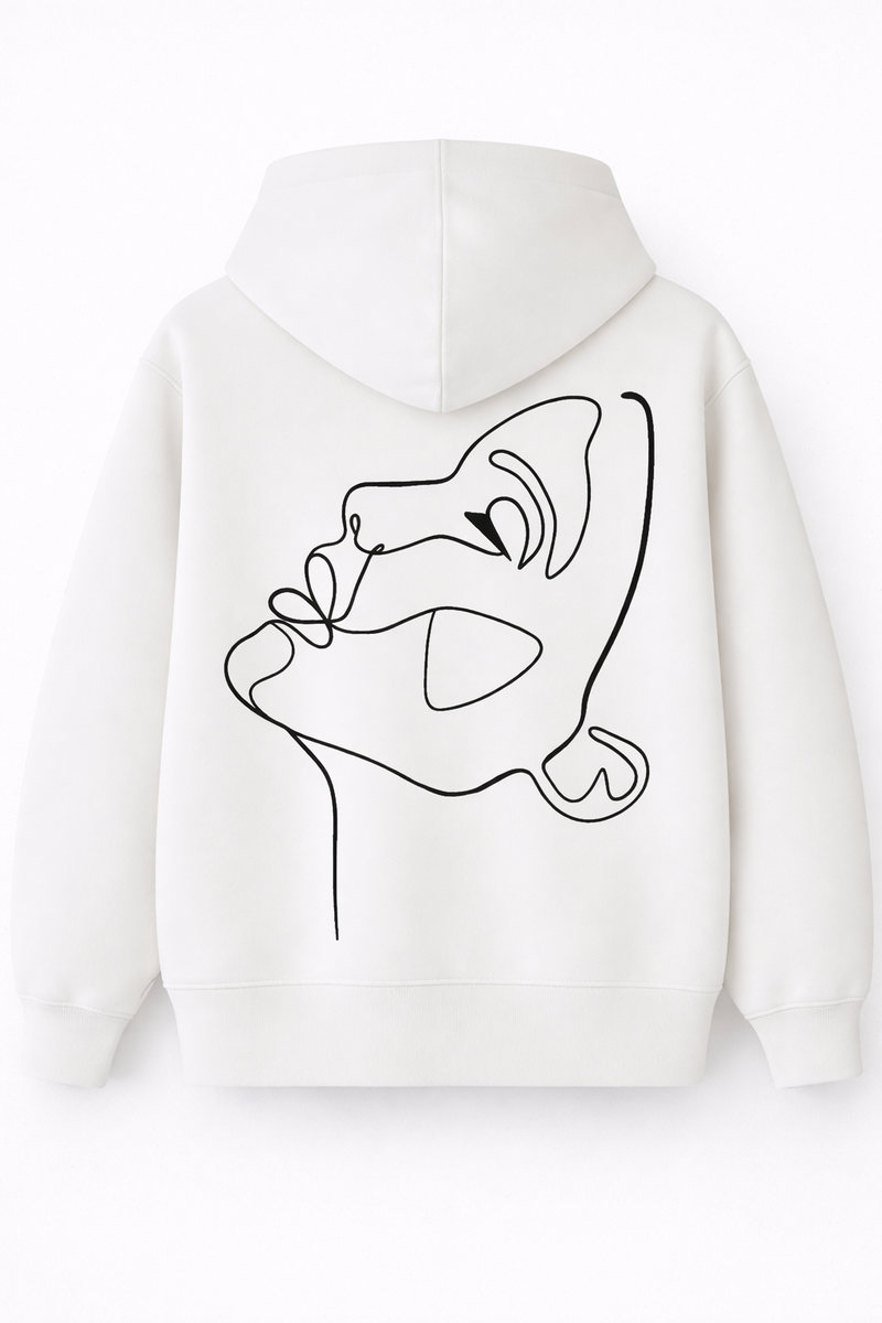 Hoodie - Broderie One Line Draw