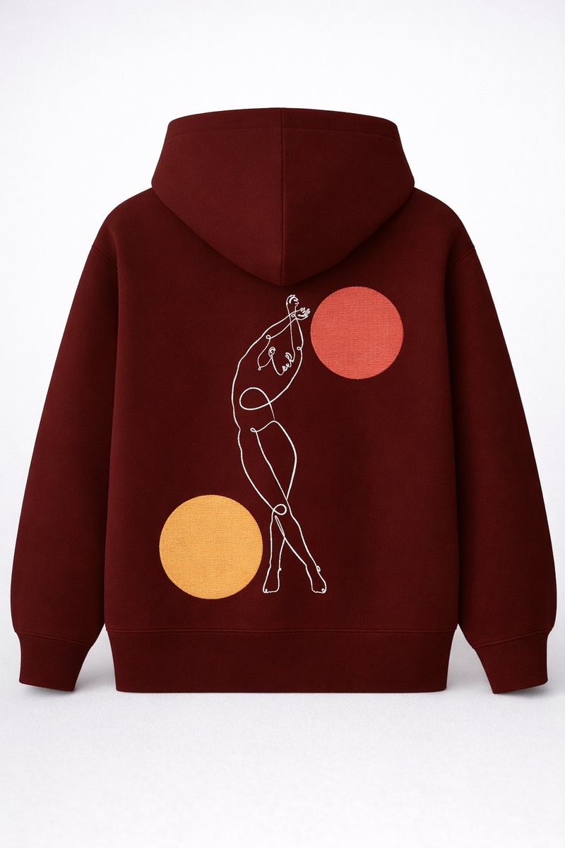 Danse des Formes - Hoodie brodé One Line Art