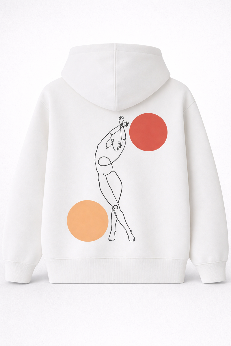 Danse des Formes - Hoodie brodé One Line Art
