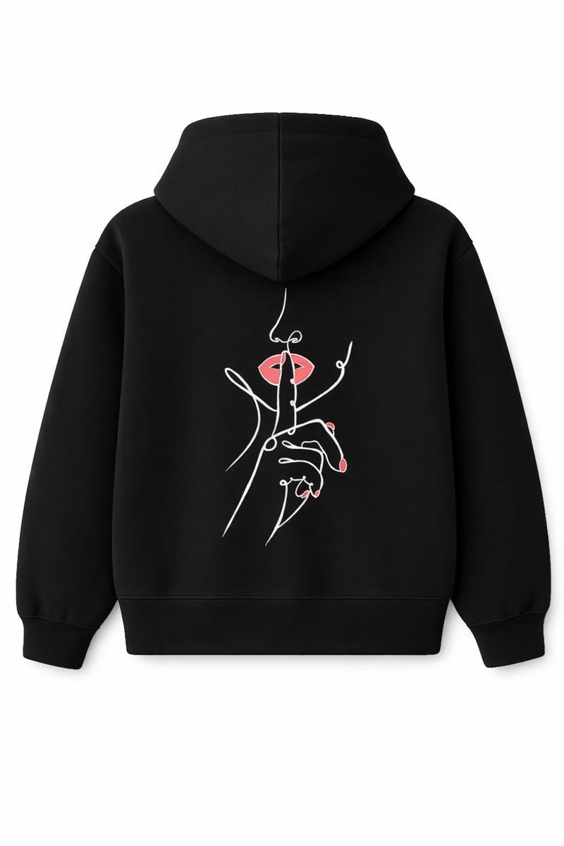 Silence – Bestickter Hoodie