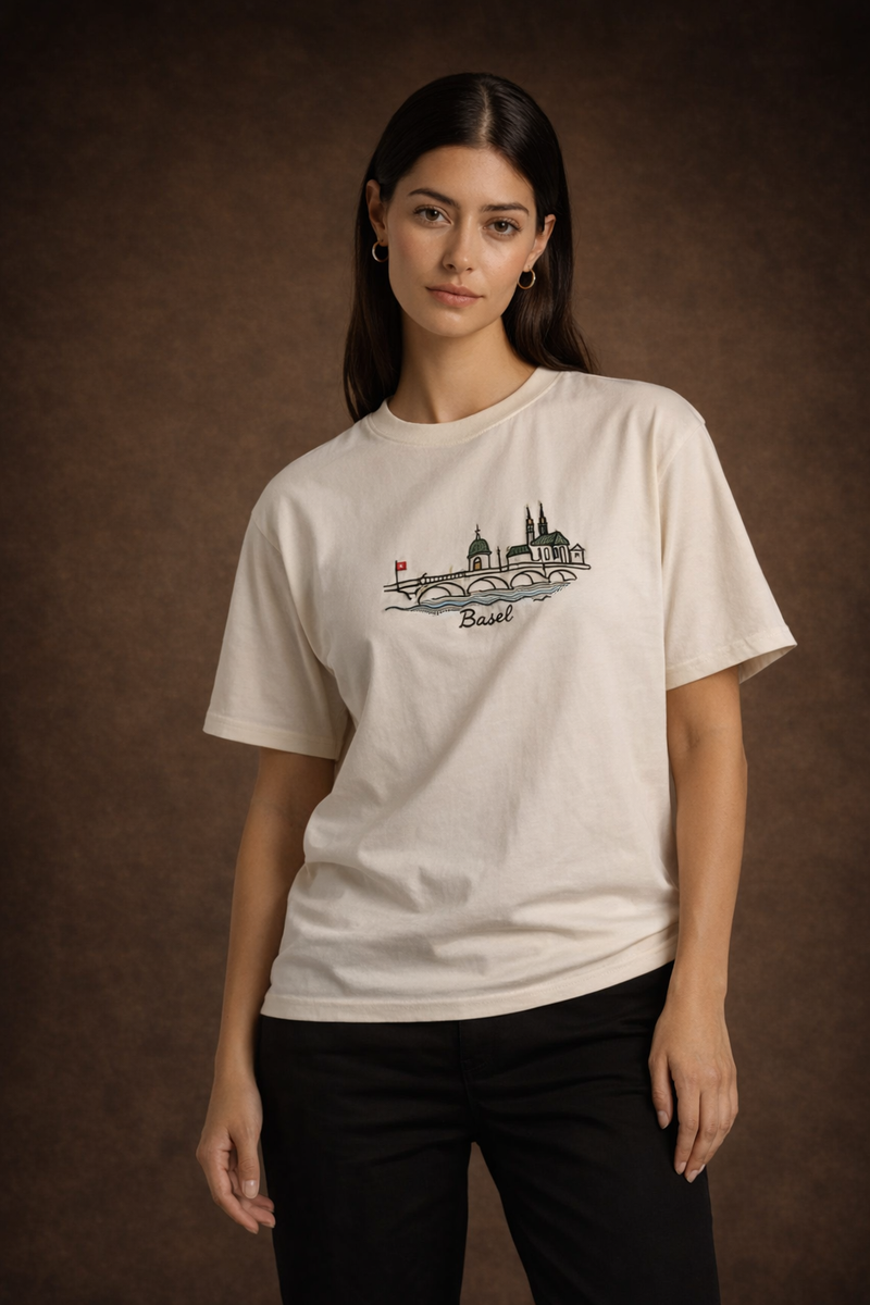 Basel – T-shirt Brodé Souvenir Suisse
