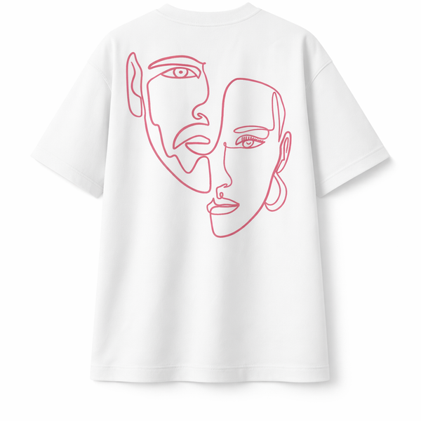 T-shirt – Broderie Double Visage One Line Art