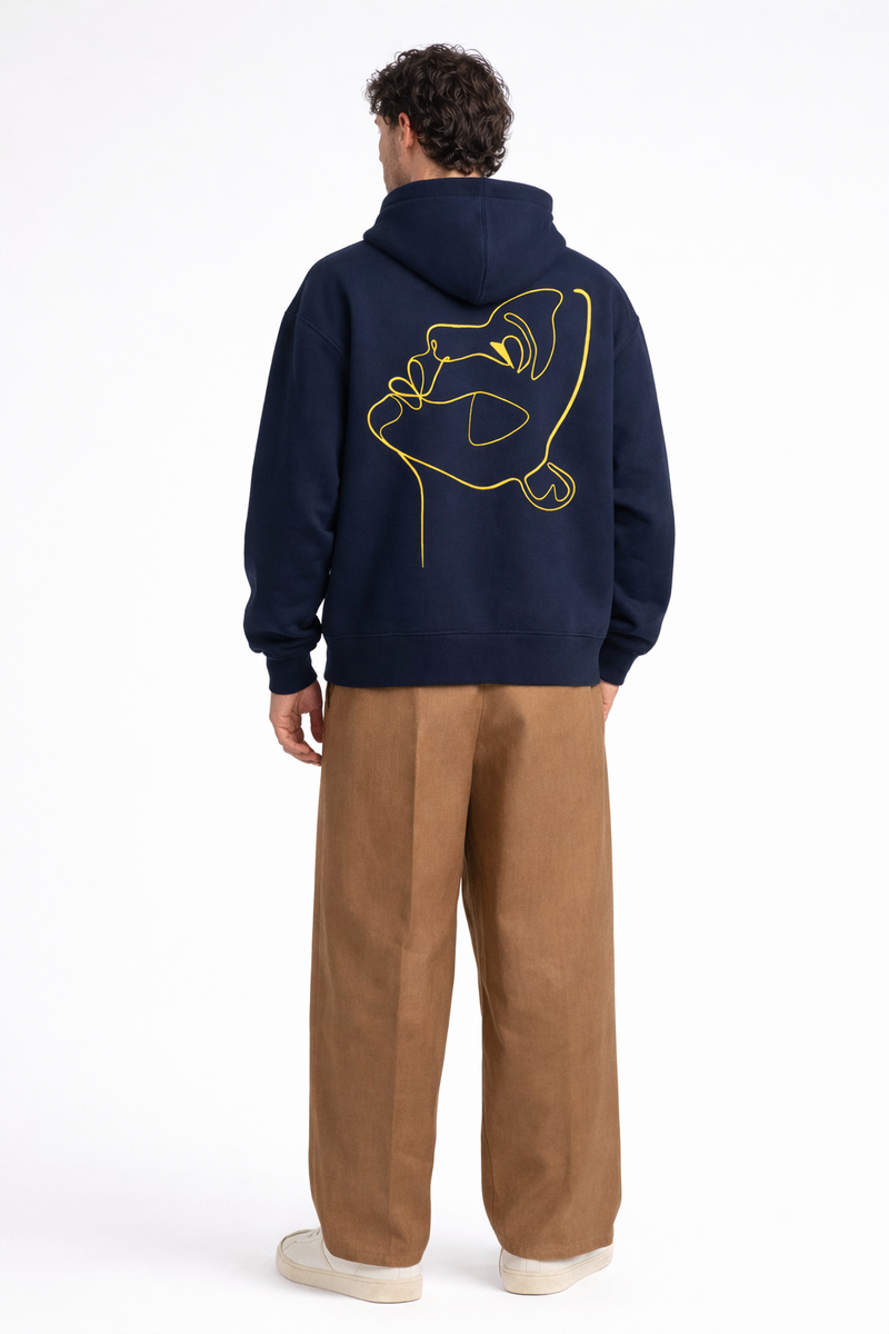 Hoodie - Broderie One Line Draw
