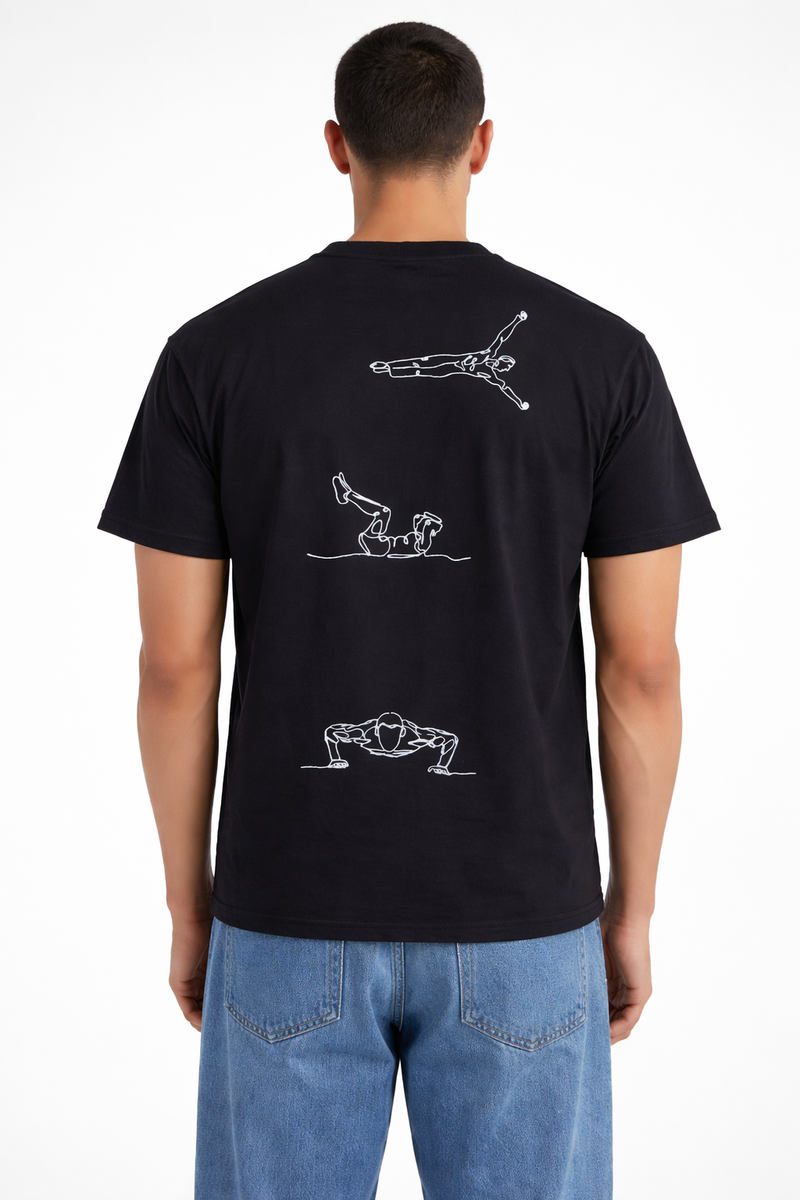 T-shirt Minimaliste Brodé 100% Coton – Design Street-Workout Ma boutique