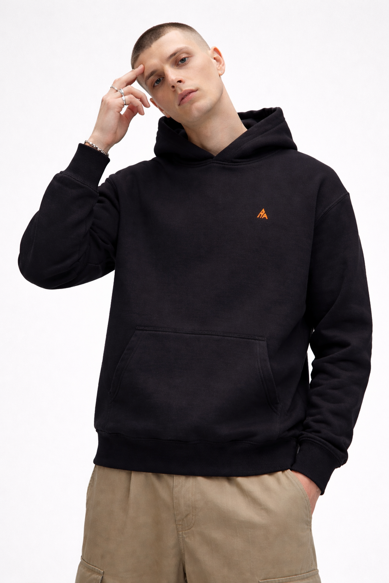 Hoodie 460g 100% Coton – Broderie Minimaliste - Design One Line Draw Rich.Art