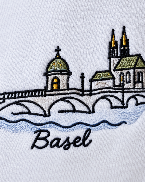 Basel – T-shirt Brodé Souvenir Suisse