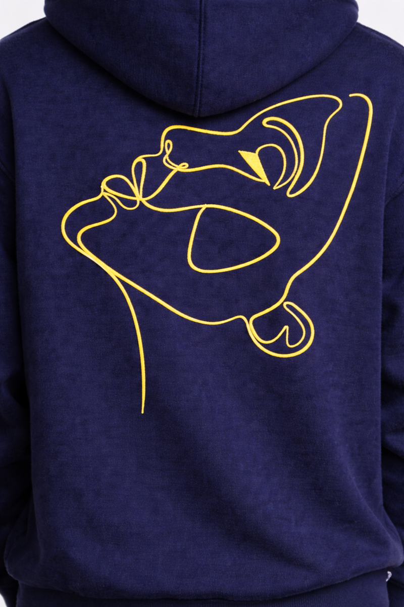 Hoodie - Broderie One Line Draw