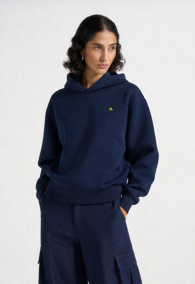 Double Visage - Hoodie brodé One Line Art