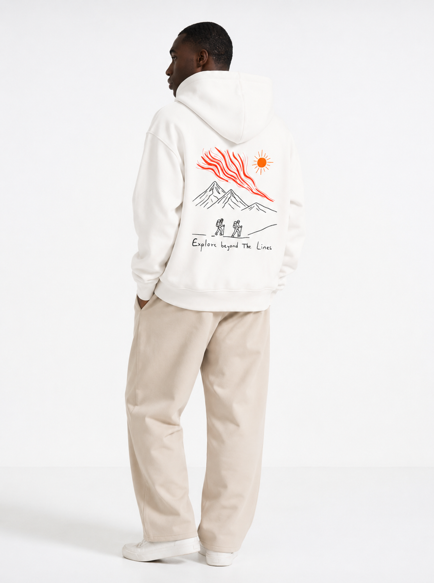 Islande - Hoodie brodé One Line Art