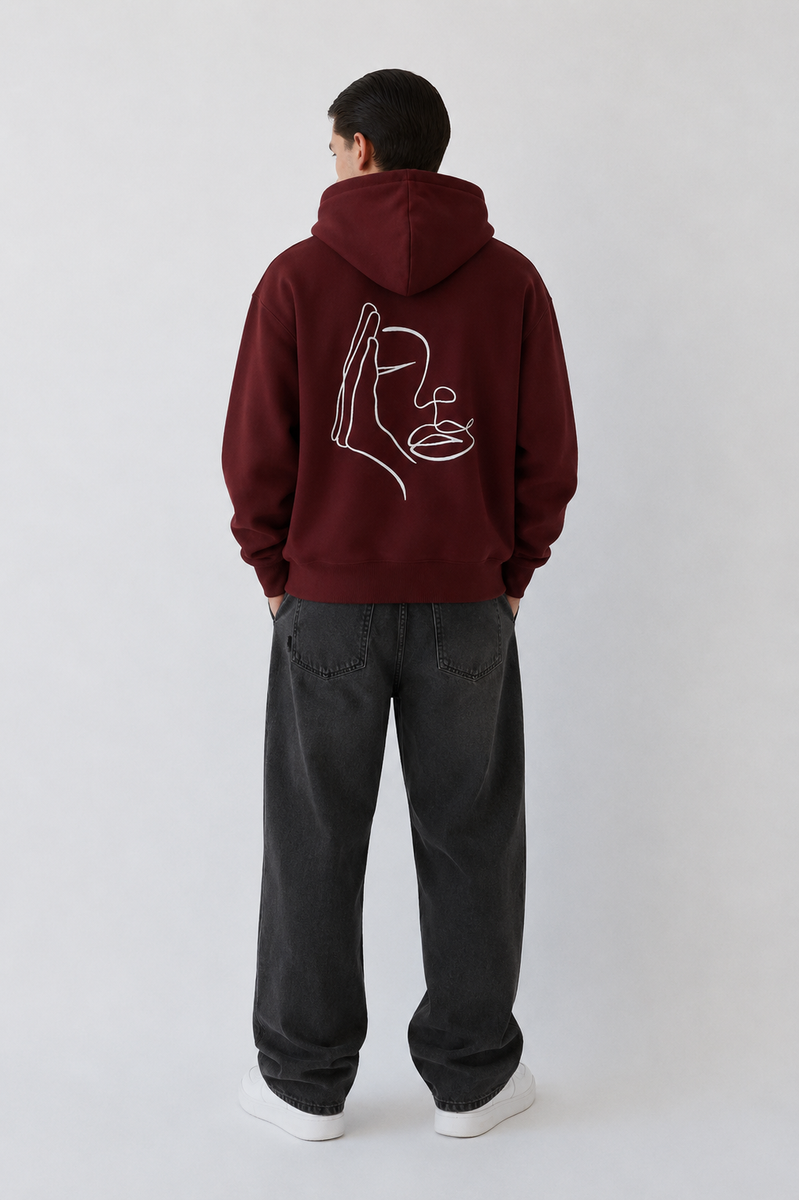 Visage Caché – Bestickter Hoodie