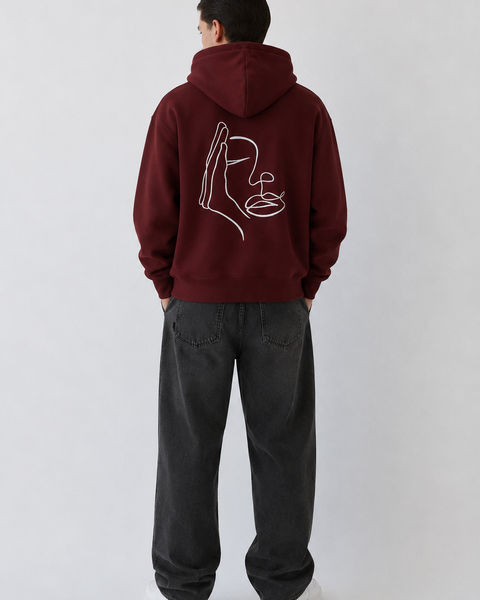 Visage Caché – Bestickter Hoodie