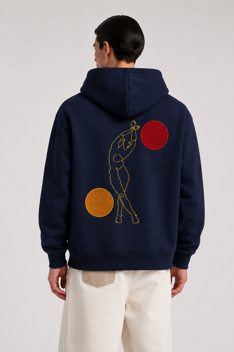 Danse des Formes - Hoodie brodé One Line Art