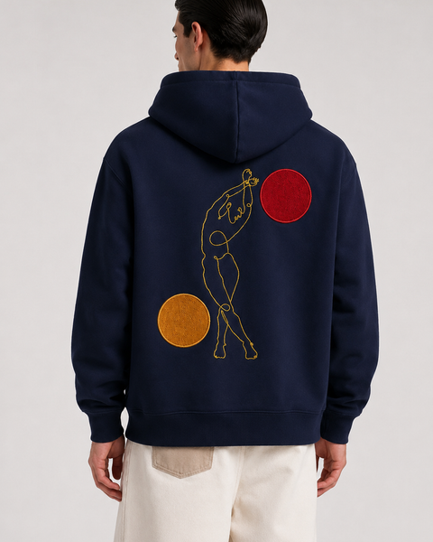 Tanz der Formen - Bestickter Hoodie
