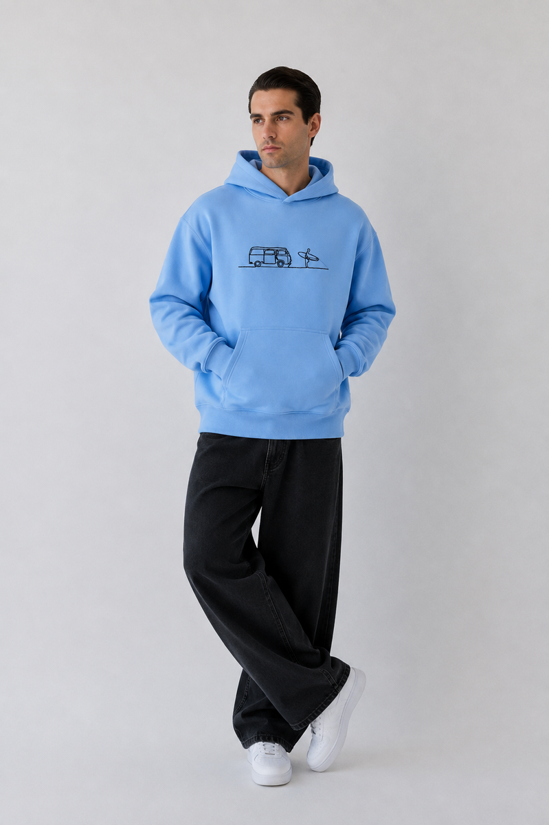 Kapuzenpullover - Stickerei Surf