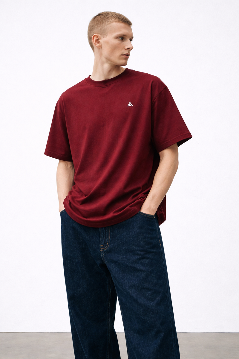 🟡 PRÉCOMMANDE: T-shirt Minimaliste Brodé 100% Coton – Design Visage Caché Ma boutique