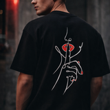 🟡 PRÉCOMMANDE: T-shirt Minimaliste Brodé 100% Coton – Design Silence Ma boutique