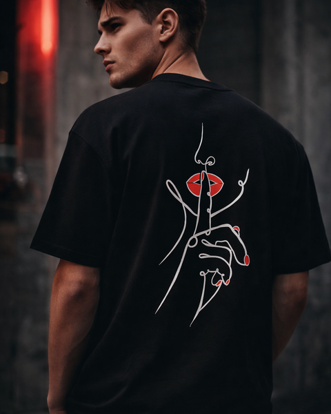 🟡 PRÉCOMMANDE: T-shirt Minimaliste Brodé 100% Coton – Design Silence