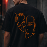 🟡 PRÉCOMMANDE: T-shirt Minimaliste Brodé 100% Coton – Design Double Visage Ma boutique