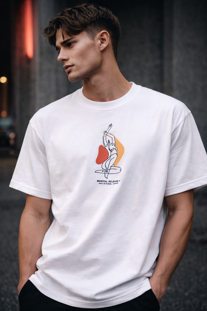 🟡 PRÉCOMMANDE: T-shirt Minimaliste Brodé 100% Coton – Design Femme Assise Ma boutique