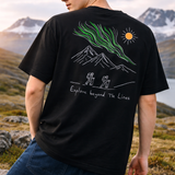 🟡 PRÉCOMMANDE: T-shirt Minimaliste Brodé 100% Coton – Design Randonnée Ma boutique