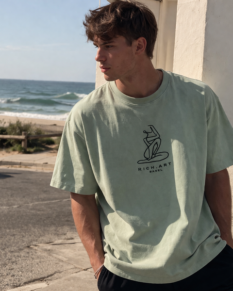 🟡 PRÉCOMMANDE: T-shirt Minimaliste Brodé 100% Coton – Design Matisse