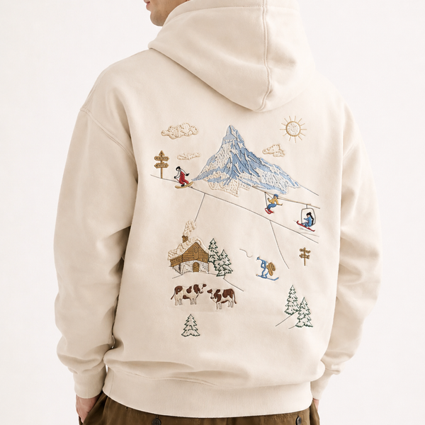 Ski Switzerland - Hoodie brodé