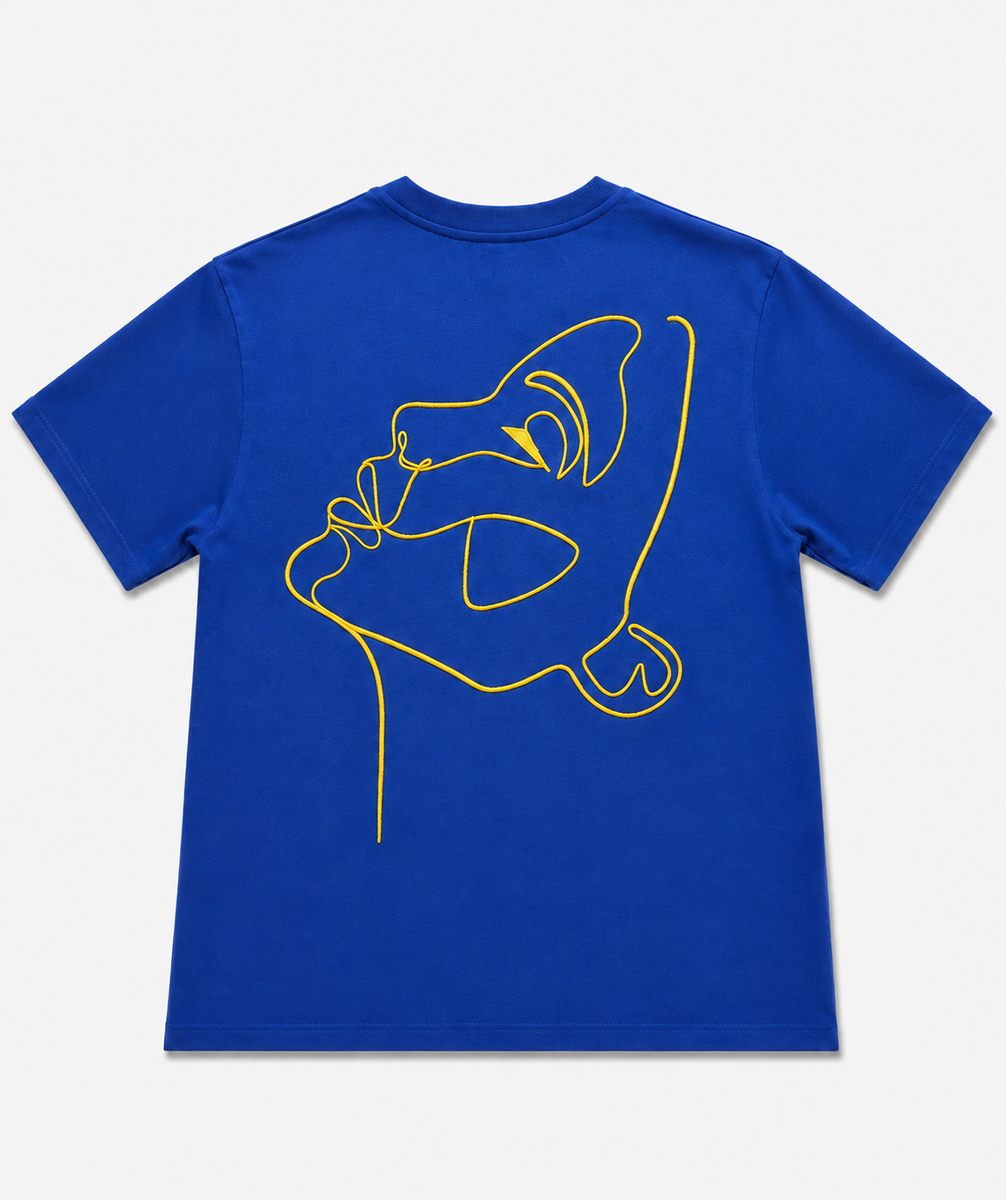 One Line Draw – T-shirt Brodé One Line Art