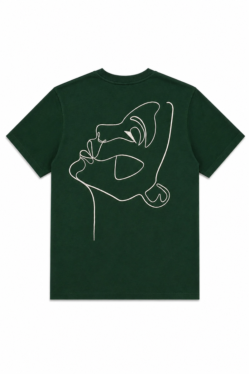 One Line Draw – T-shirt Brodé One Line Art