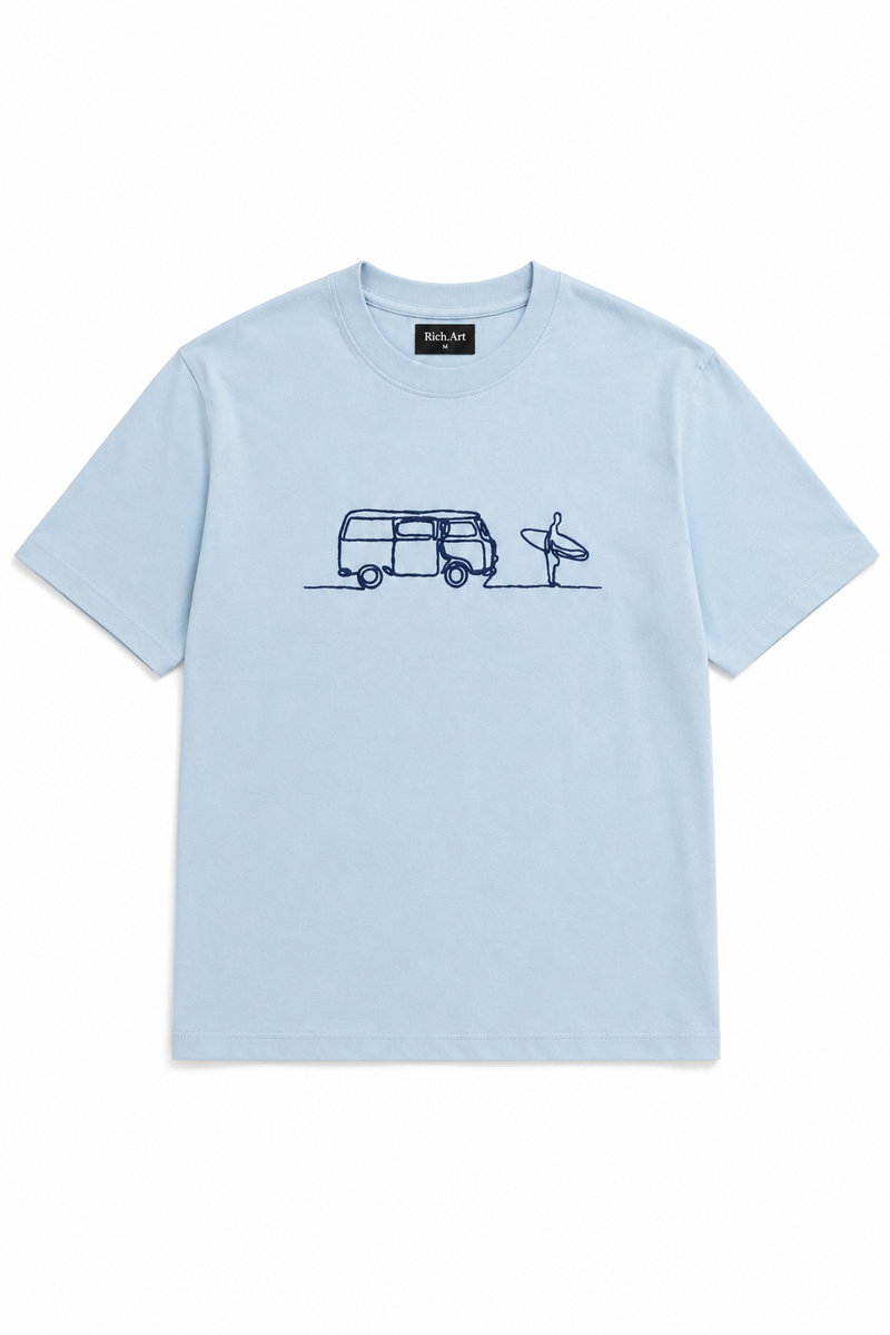 T-Shirt – Surf-Stickerei