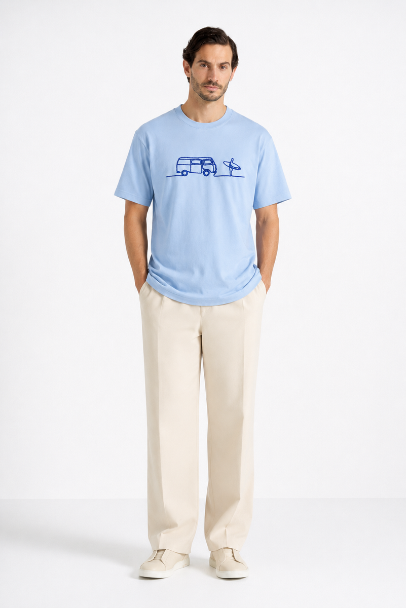 T-Shirt – Surf-Stickerei