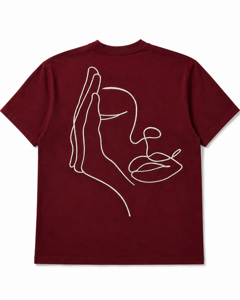 T-Shirt – Verstecktes Gesicht (Stickerei)