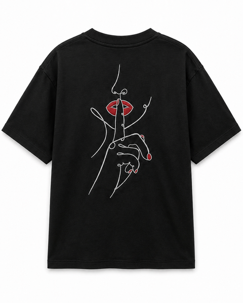 T-Shirt – Stickerei „Silence“