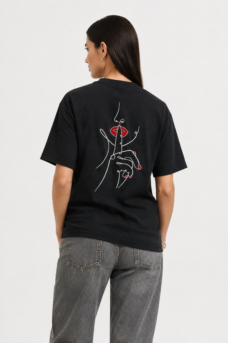 T-Shirt – Bestickung Silence